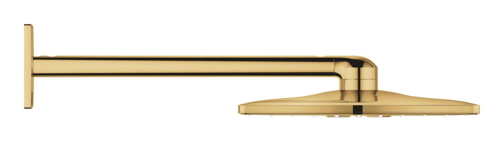 Dus fix cu brat 430 mm Grohe Rainshower SmartActive 310 palarie de dus set, patrata, 2 jeturi, montare pe perete, auriu lucios [6]