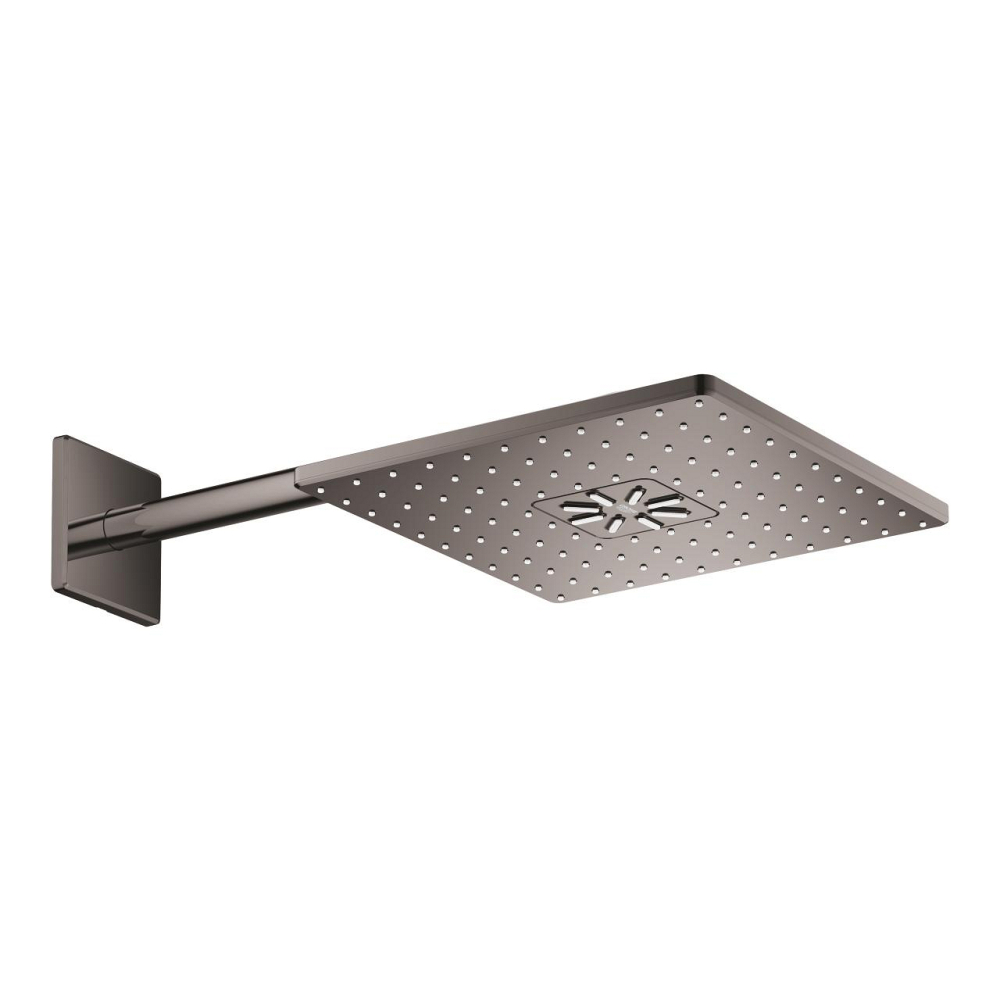 Dus fix cu brat 430 mm Grohe Rainshower SmartActive 310 palarie de dus set, patrata, 2 jeturi, montare pe perete, antracit lucios [2]