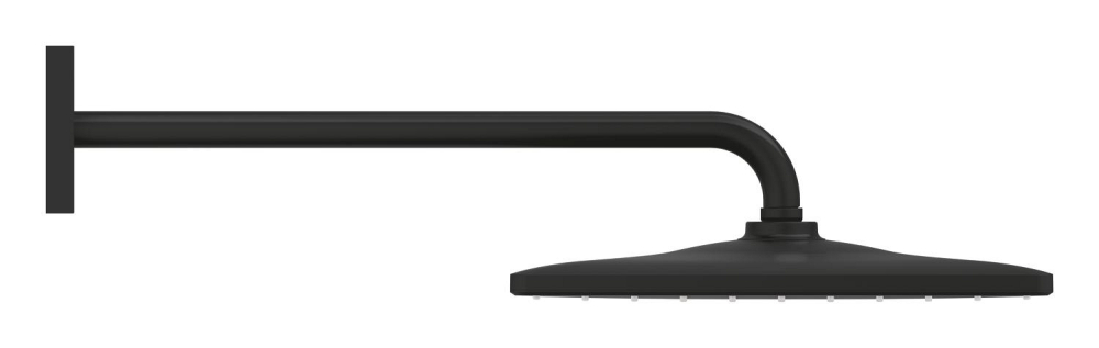 Dus fix Grohe Eurocube 310 mm, brat fix, 422 mm, 1 jet, patrata, limitator de debit, montare pe perete, sistem anti-calcar, negru mat [5]