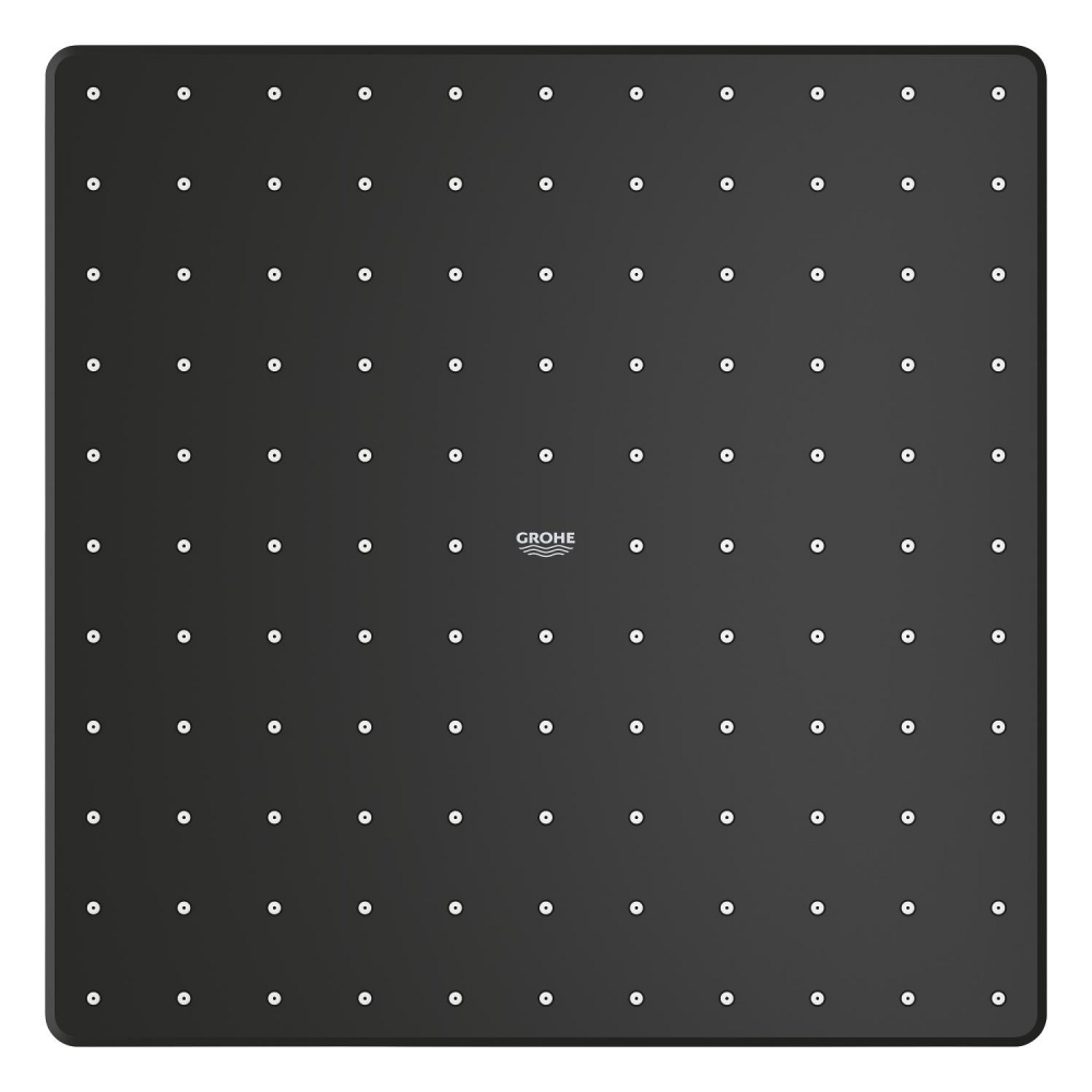 Dus fix Grohe Eurocube 310 mm, brat fix, 422 mm, 1 jet, patrata, limitator de debit, montare pe perete, sistem anti-calcar, negru mat [2]