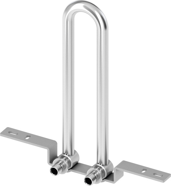 Element TECEflex nichelat pentru racordare radiator prevazut cu consola lunga, Ø16 [1]