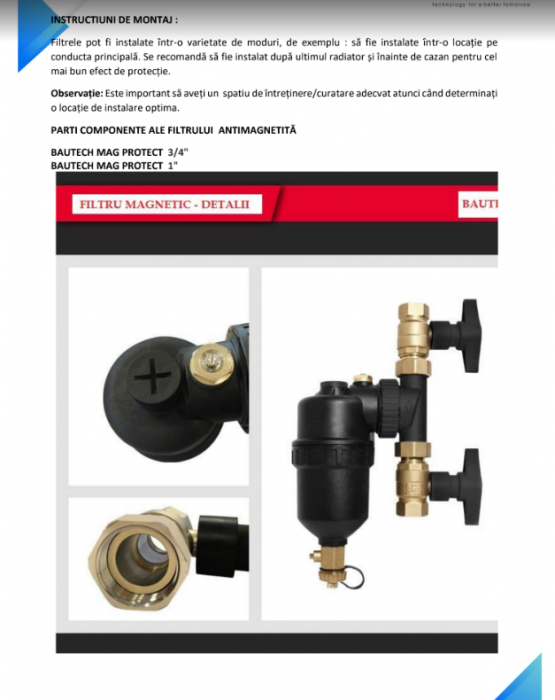 Filtru antimagnetita Bautech MAG PROTECT 3/4 [2]