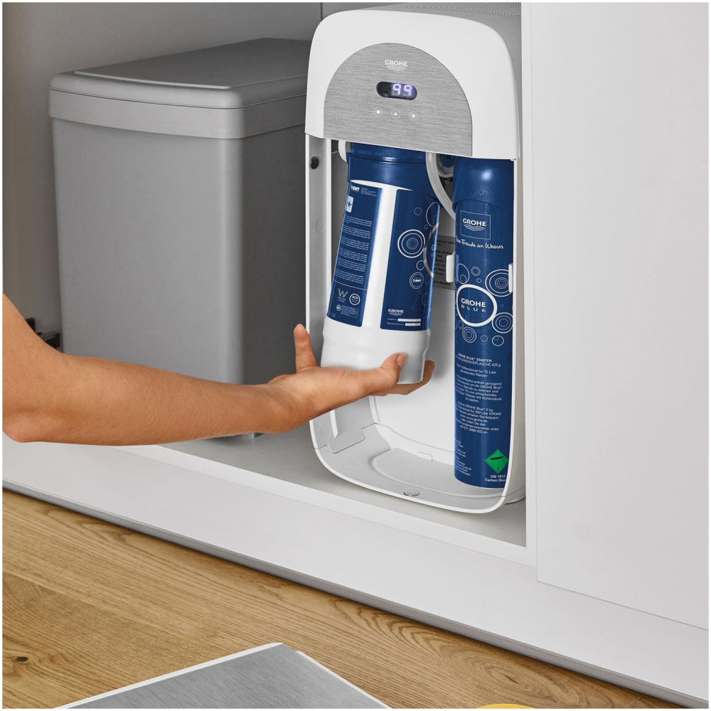 Filtru Grohe Blue, carbon activ, 3000 l, filtrare 5 faze, compatbil Grohe Blue Pure, Home si professional [4]