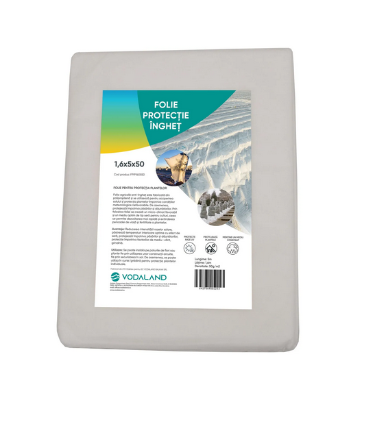 Folie Protectie Inghet din polipropilena alba 1.6x5x50 pachet - Vodaland gama Terra [2]