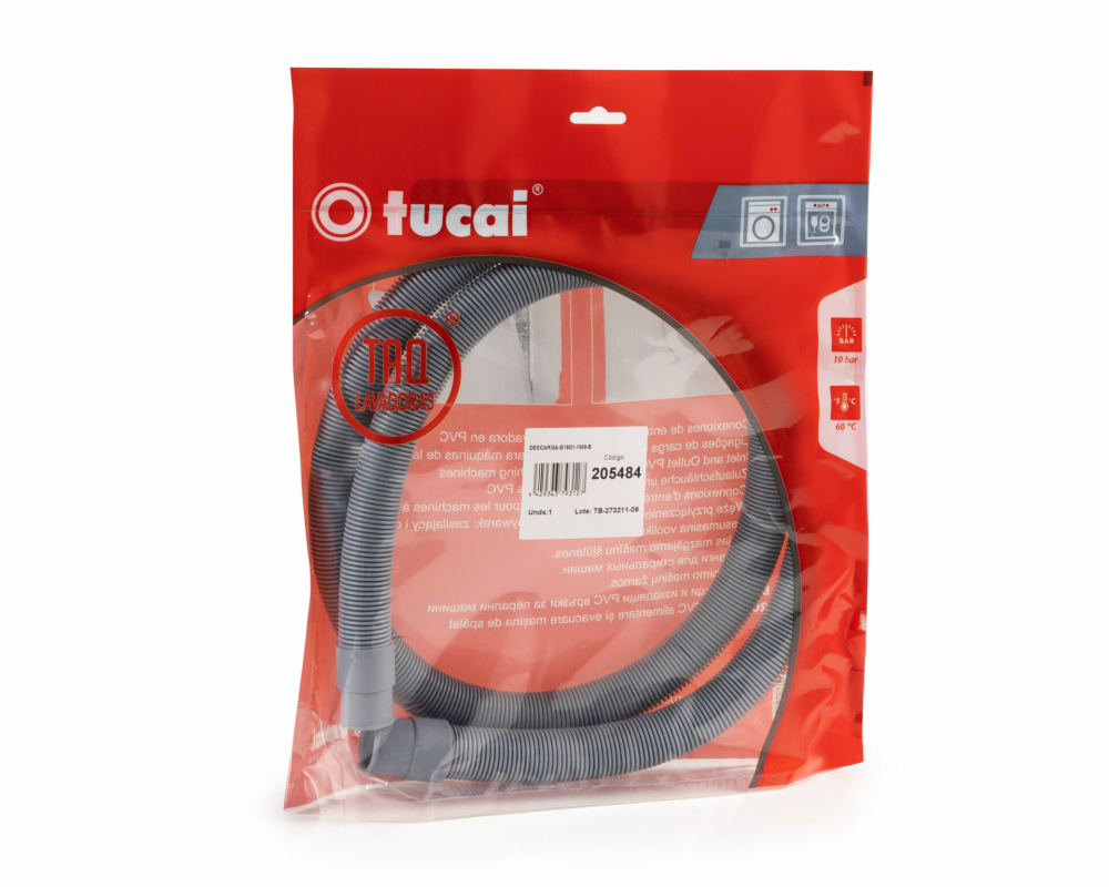 Furtun de evacuare Tucai Ø19/21, 2 m, pentru masina de spalat [3]
