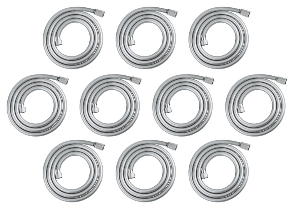 Furtun de dus Grohe Relexaflex 1750 mm, universal, 5 bari, anti-indoire, anti-zgarieturi, argintiu [4]