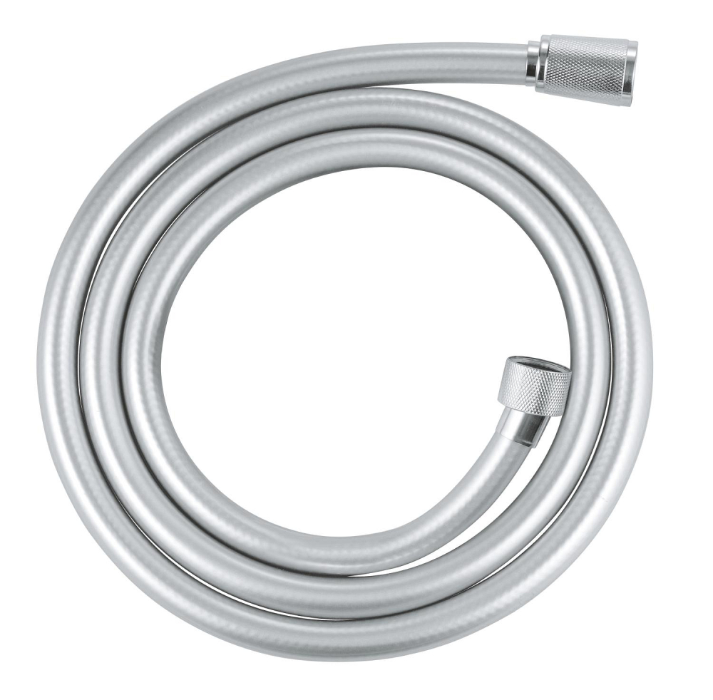 Furtun de dus Grohe Silverflex Longlife 1500 mm, universal, 12 bari, anti indoire, prindere cromata, argintiu [4]