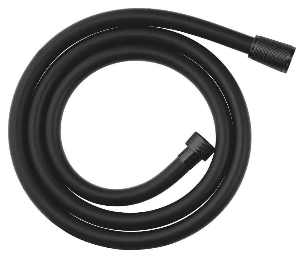 Furtun de dus Grohe silverflex, cauciuc, 1500 mm, universal, 1.5 m, 5 bari, anti-indoire, anti-zgarieturi, negru [2]