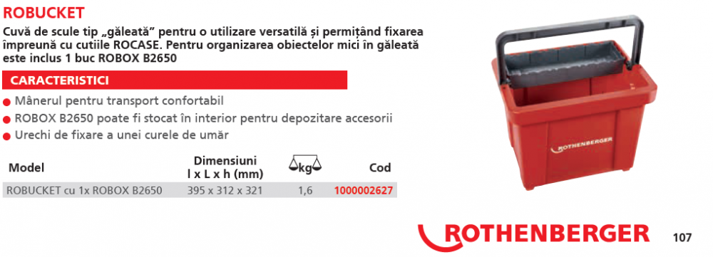 Galeata pentru unelte cu utilizare versatila, ROBUCKET, Rothenberger [2]