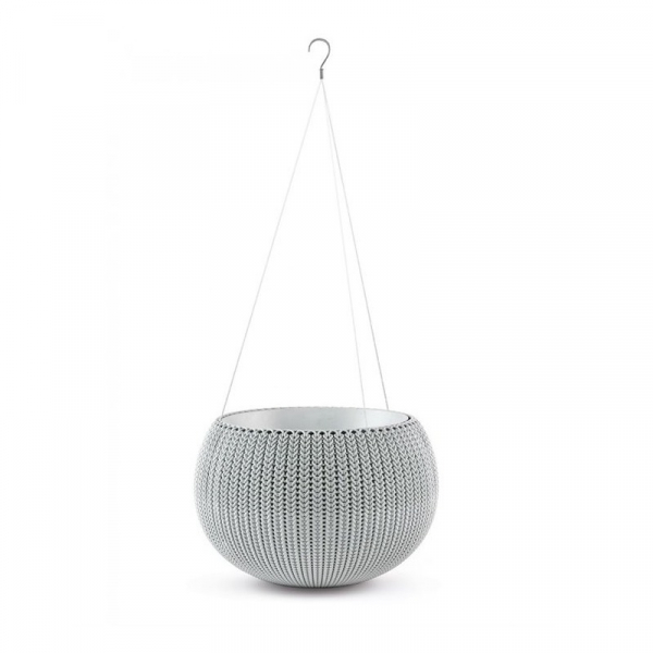Ghiveci rotund suspendabil, gri, 3.2 litri, Keter Cozies S [6]