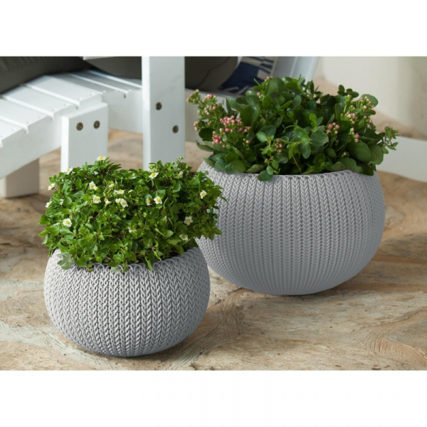 Ghiveci rotund suspendabil, gri, 3.2 litri, Keter Cozies S [3]