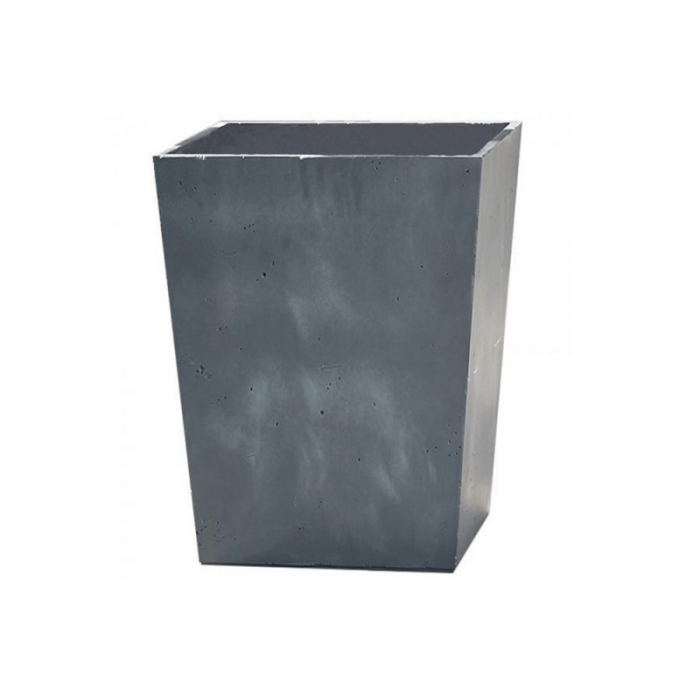 Ghiveci patrat, 40 cm, gri inchis, fara farfurie, Keter Beton [1]
