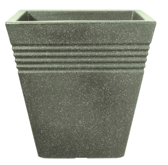 Ghiveci patrat, imitatie de marmura verde, 40 cm., 30 litri, Keter Piazza [2]