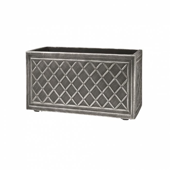 Ghiveci dreptunghiular, 70 cm, 59 l, imitatie plumb, fara farfurie, Keter Lead [2]