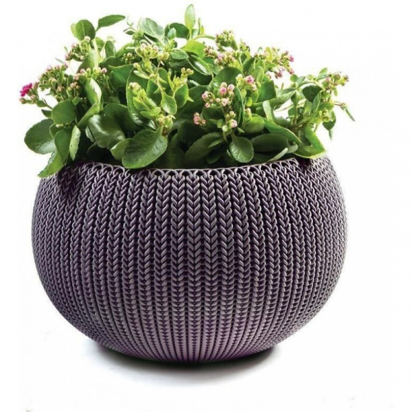 Ghiveci rotund suspendabil, violet, 9.4 litri, Keter Cozies M [2]