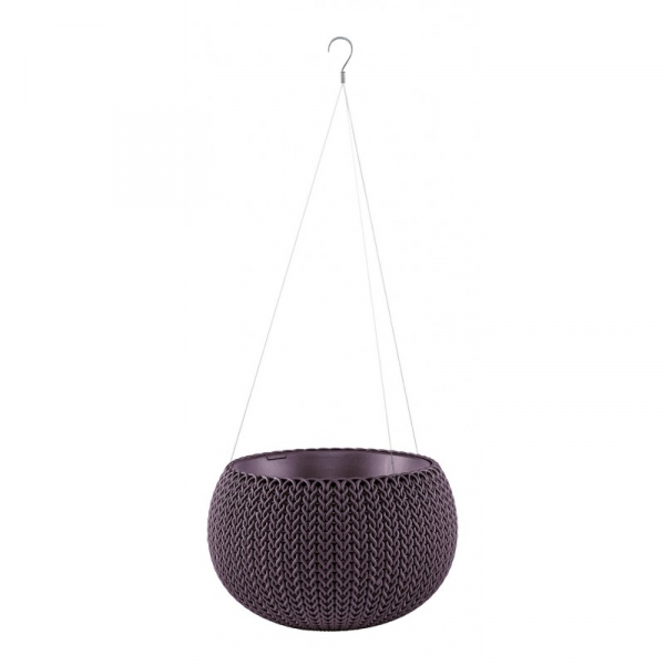 Ghiveci rotund suspendabil, violet, 9.4 litri, Keter Cozies M [3]