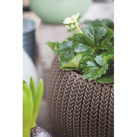 Ghiveci rotund suspendabil, maro, 3.2 litri, Keter Cozies S [2]