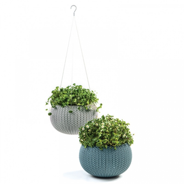 Ghiveci rotund suspendabil, albastru, 9.4 litri, Keter Cozies M [8]