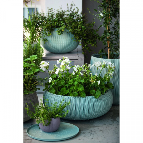 Ghiveci rotund suspendabil, albastru, 9.4 litri, Keter Cozies M [6]