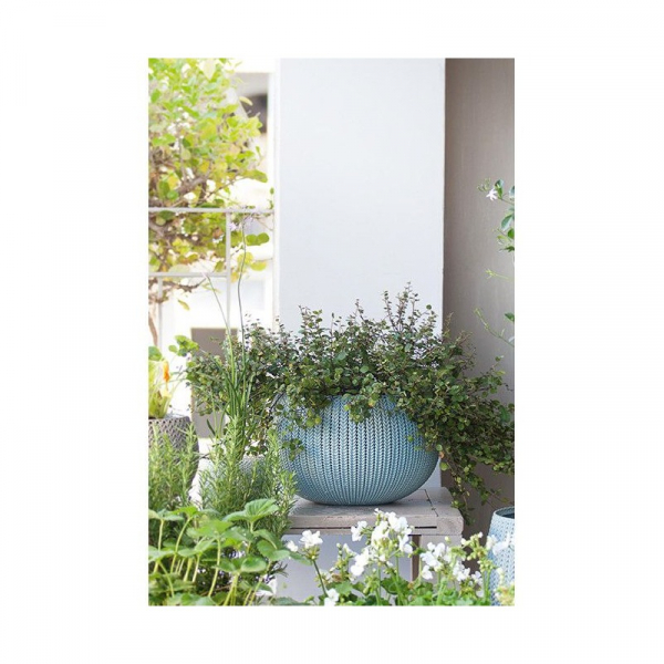 Ghiveci rotund suspendabil, albastru, 9.4 litri, Keter Cozies M [5]