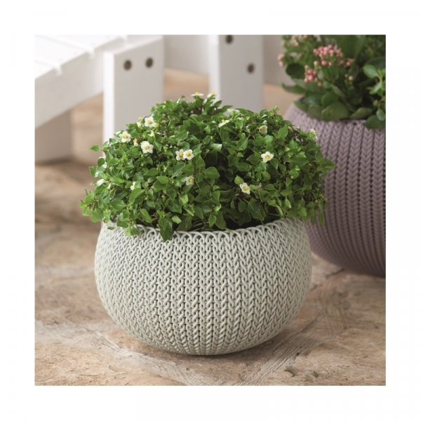 Ghiveci rotund suspendabil, bej, 3.2 litri, Keter Cozies S [5]