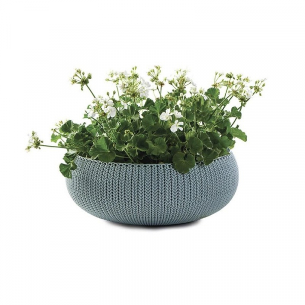 Ghiveci rotund, albastru, 22.8 litri, Keter Cozies L [1]