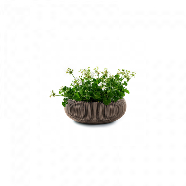 Ghiveci rotund, maro, 22 litri, Keter Cozies L [6]