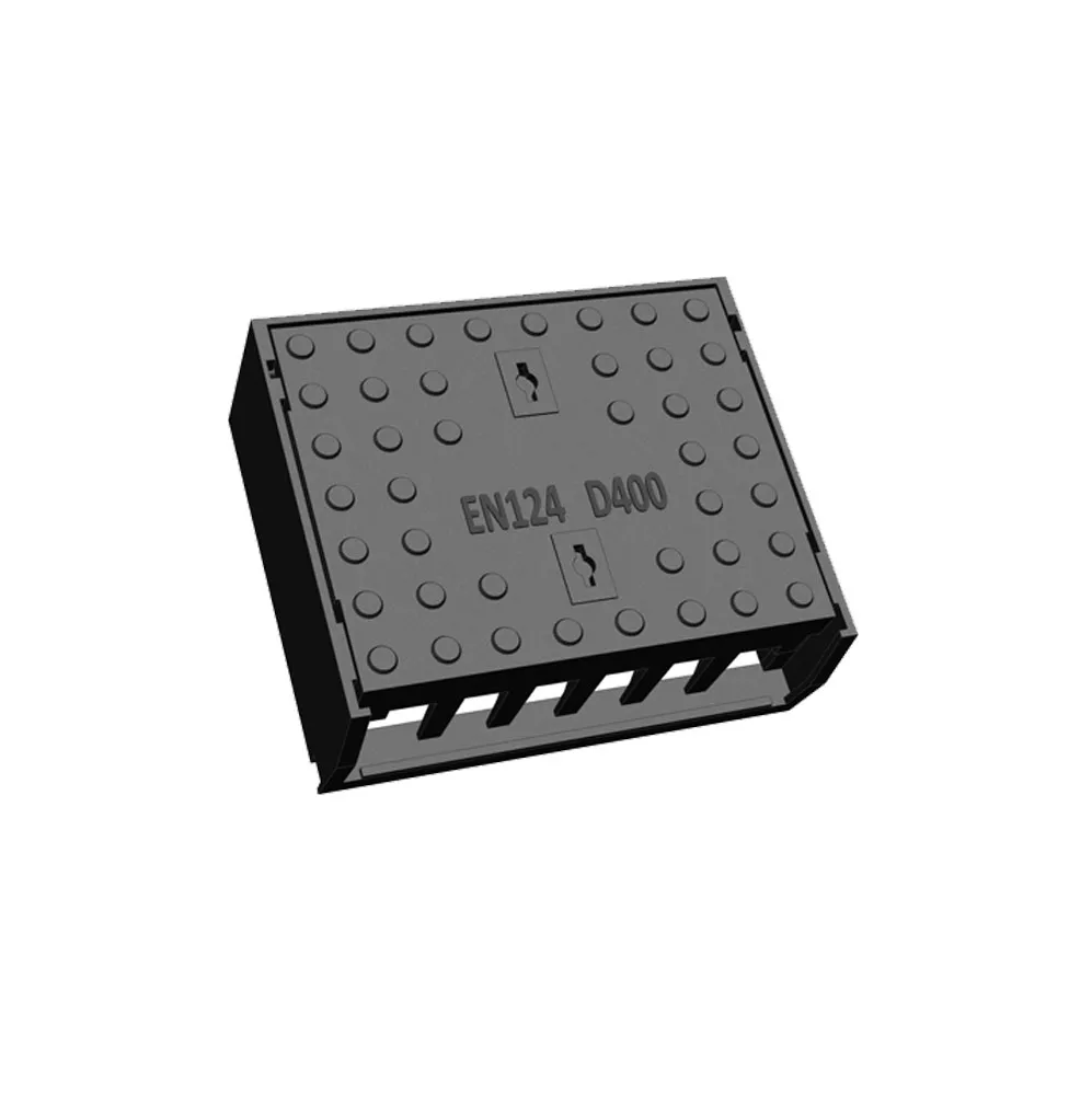 Gratar negru din fonta tip Bordura de drenaj Dext.549x455 PL.450x450 Hext.240 EUROPE D400 - Vodaland gama Urban [1]