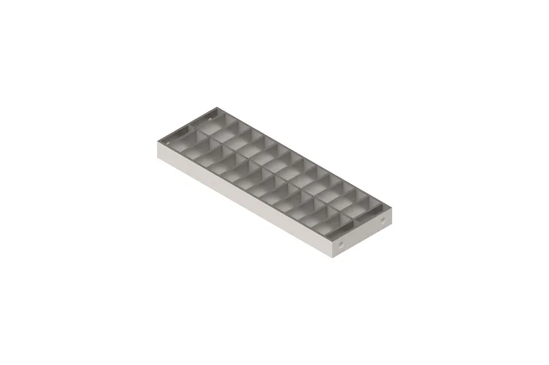 Gratar din INOX STAINLESS tip fante pentru rigola LN100 M125 368x126x30 - Vodaland gama Drain [1]