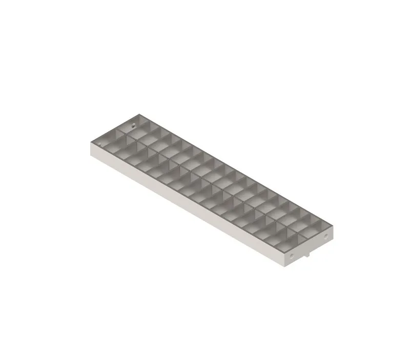 Gratar din INOX STAINLESS tip fante pentru rigola LN100 M125 498x126x30 - Vodaland gama Drain [1]
