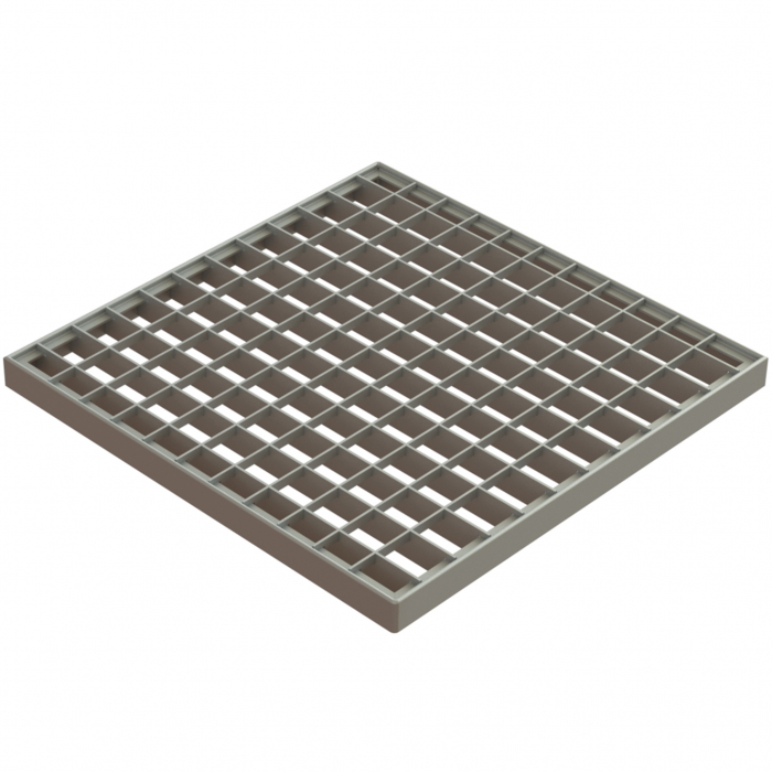 Gratar otel zincat model BASE, grila pentru camin patrat A15 400x400 - Vodaland gama Drain [1]