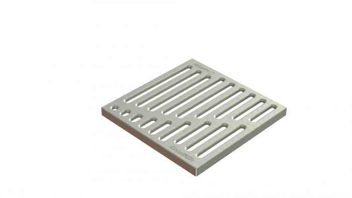 Gratar otel zincat model BASE, in fante pentru camin patrat A15 300x300 - Vodaland gama Drain [1]