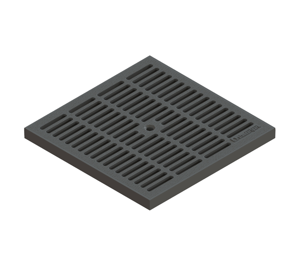 Gratar din polipropilena model BASE, negru in fante pentru camin patrat A15 300x300 - Vodaland gama Drain [1]