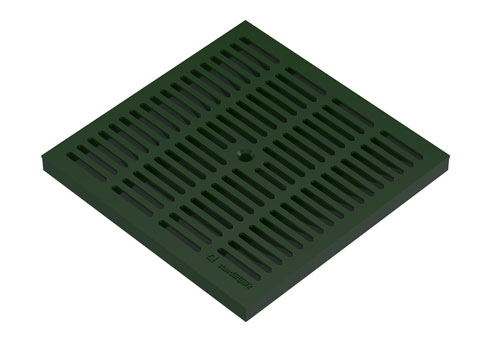 Gratar din polipropilena model BASE, verde in fante pentru camin patrat A15 300x300 - Vodaland gama Drain [1]