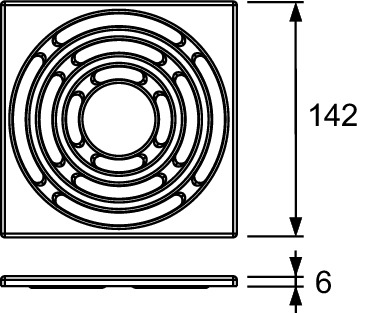 Grila sifon TECEdrainpointS din inox, grosime 6 mm, 150x150 mm [2]