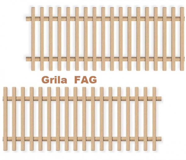 Grila flexibila din fag, 180x1000 mm, fara plinta, pentru convectorul Aquilo, Purmo PMO [2]