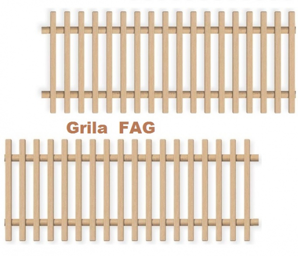 Grila flexibila din fag, 340x2250 mm, fara plinta, pentru convectorul Aquilo, PURMO  [2]