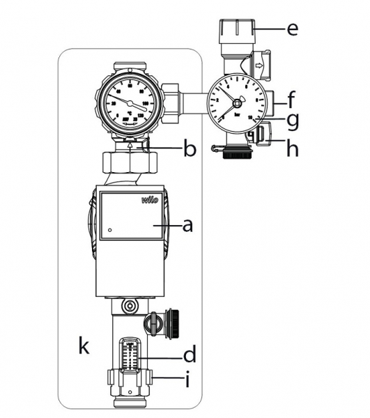 Grup de pompare sistem solar, DN 25, Regusol PH-130 [2]