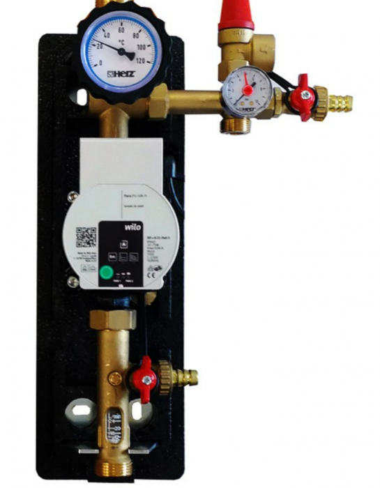 Grup de pompare HERZ Pumpfix SOLAR EASY cu pompa WILO DN20 [2]