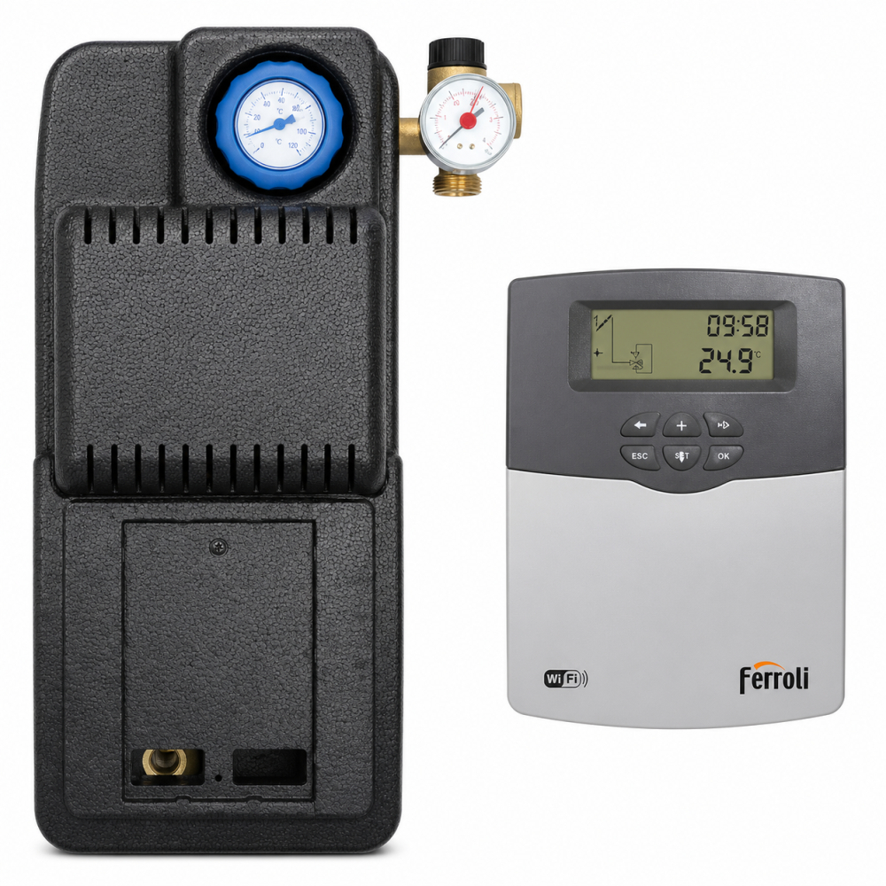 Grup pompare Ferroli Idro 12S Easy pentru sisteme de instalatii cu panouri solare [2]