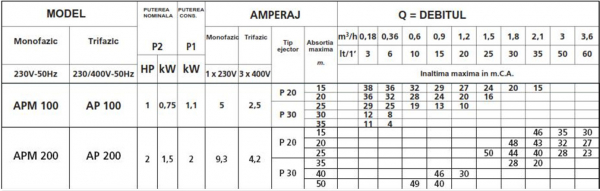 Hidrofor cu ejector, 1.5 Kw, 60 litri/min, Speroni APM 200/100 [2]