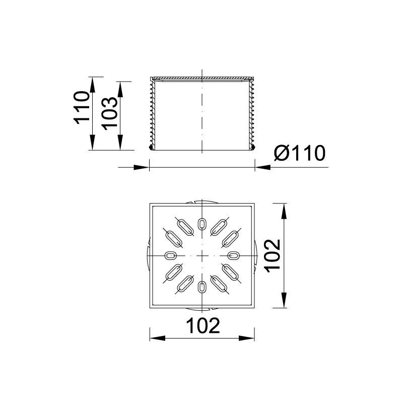 Inaltator cu gratar inox, Ø 110 mm, Styron [2]