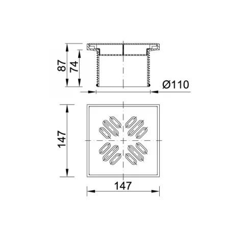 Inaltator gri, cu gratar inox, Ø 110 mm, Styron [2]