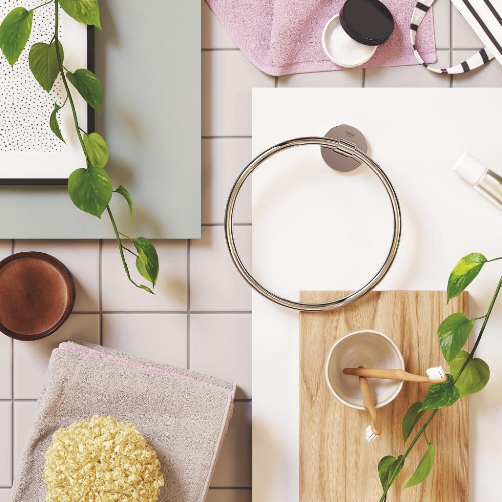 Inel prosop Grohe Start Cosmopolitan montare pe perete, fixare ascunsa, diametru 200 mm, crom [11]