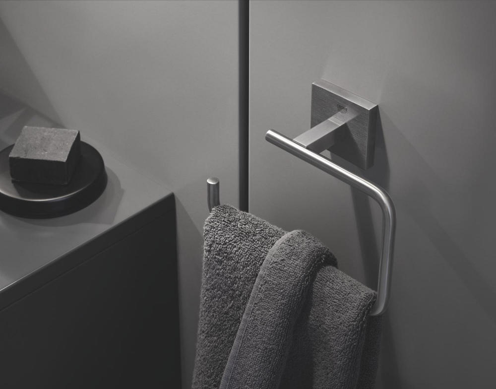 Inel prosop Grohe Start Cube 190 mm, montare pe perete, crom mat [4]