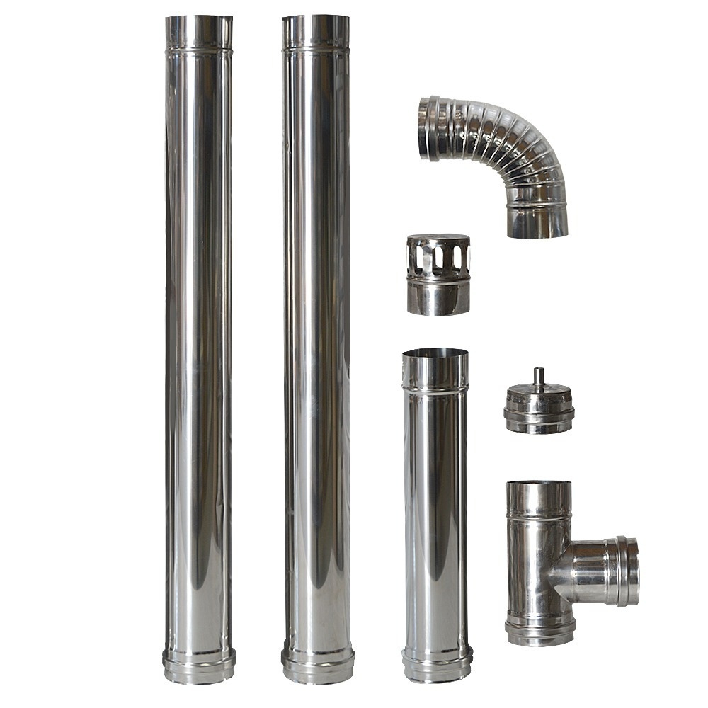 Set cos de fum inox Termax P1 D120 pentru montaj interior, aparate pe peleti [2]