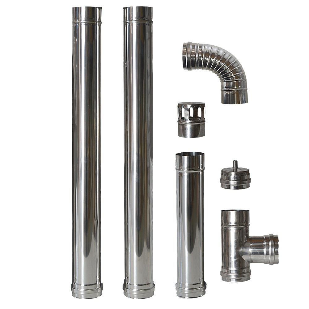 Kit cos de fum interior din inox Termax P1 D80 pentru aparate pe peleti [2]