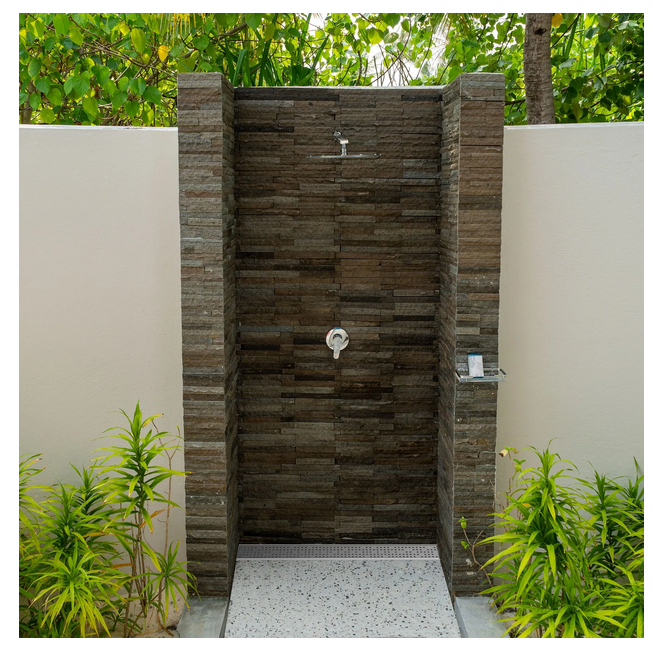 Kit Rigola din INOX STAINLESS dus/balcon cu panta LN110 H22.5-25 gratar din INOX L15 iesire verticala capat DN50 1000x120x25 - Vodaland gama Drain [6]