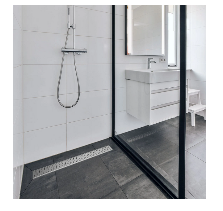 Kit Rigola din INOX STAINLESS dus/balcon LN110 H20 gratar din INOX L15 1000x120x20 - Vodaland gama Drain [6]