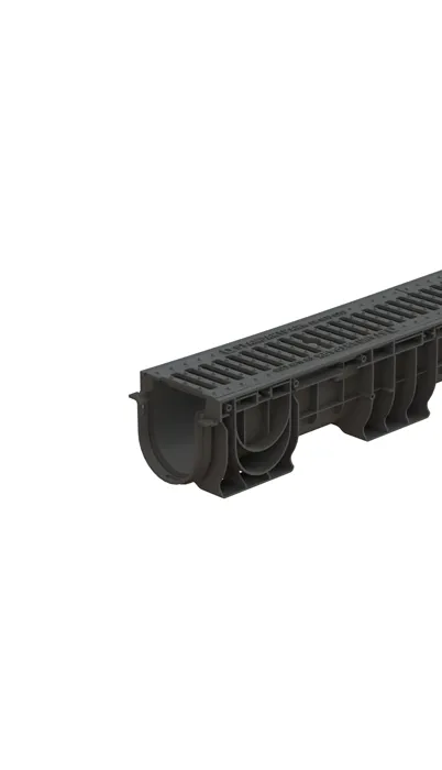 Kit rigola din polipropilena model BASE, LN100 Hext.150 gratar din fonta clasica C250 1000x156x150 - Vodaland gama Drain [1]